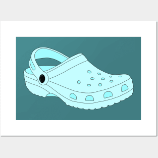 Blue Crocs Shoe Posters and Art